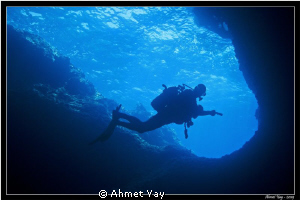 The diver at enter the cove by Ahmet Yay 